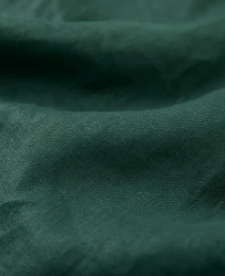 Online 1950s Italian Collar Linen Shirt - Dark Green Short Sleeve Shirts | Shirts