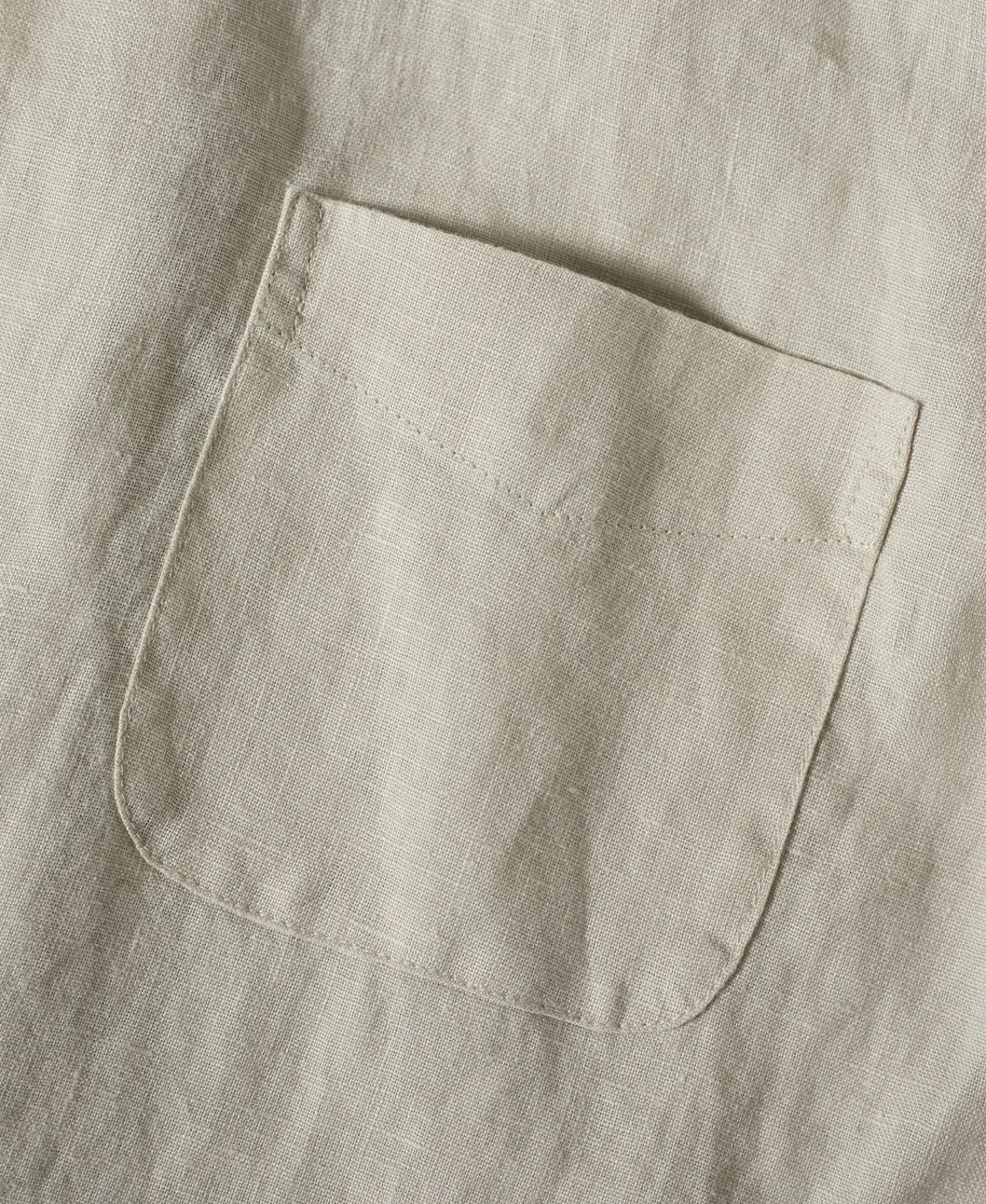 Sale 1950s Italian Collar Long-Sleeve Linen Shirt - Apricot Long Sleeve Shirts | Shirts