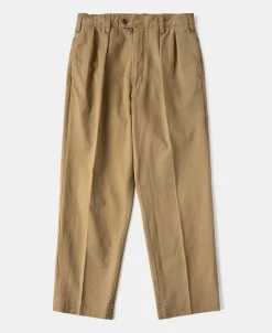 New 1930s IVY Style Double Pleated Chino Trousers - Yellow Pants&trousers