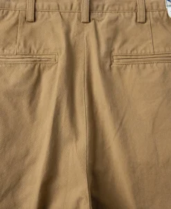New 1930s IVY Style Double Pleated Chino Trousers - Yellow Pants&trousers