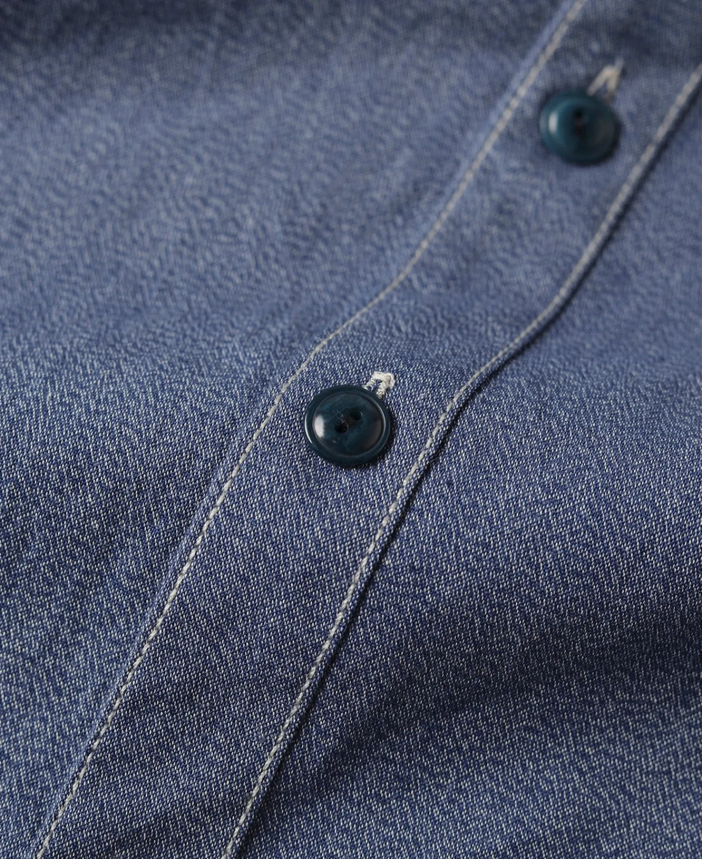 Discount 1930s Jaspé Workshirt - Grayish Blue Shirts | Long Sleeve Shirts
