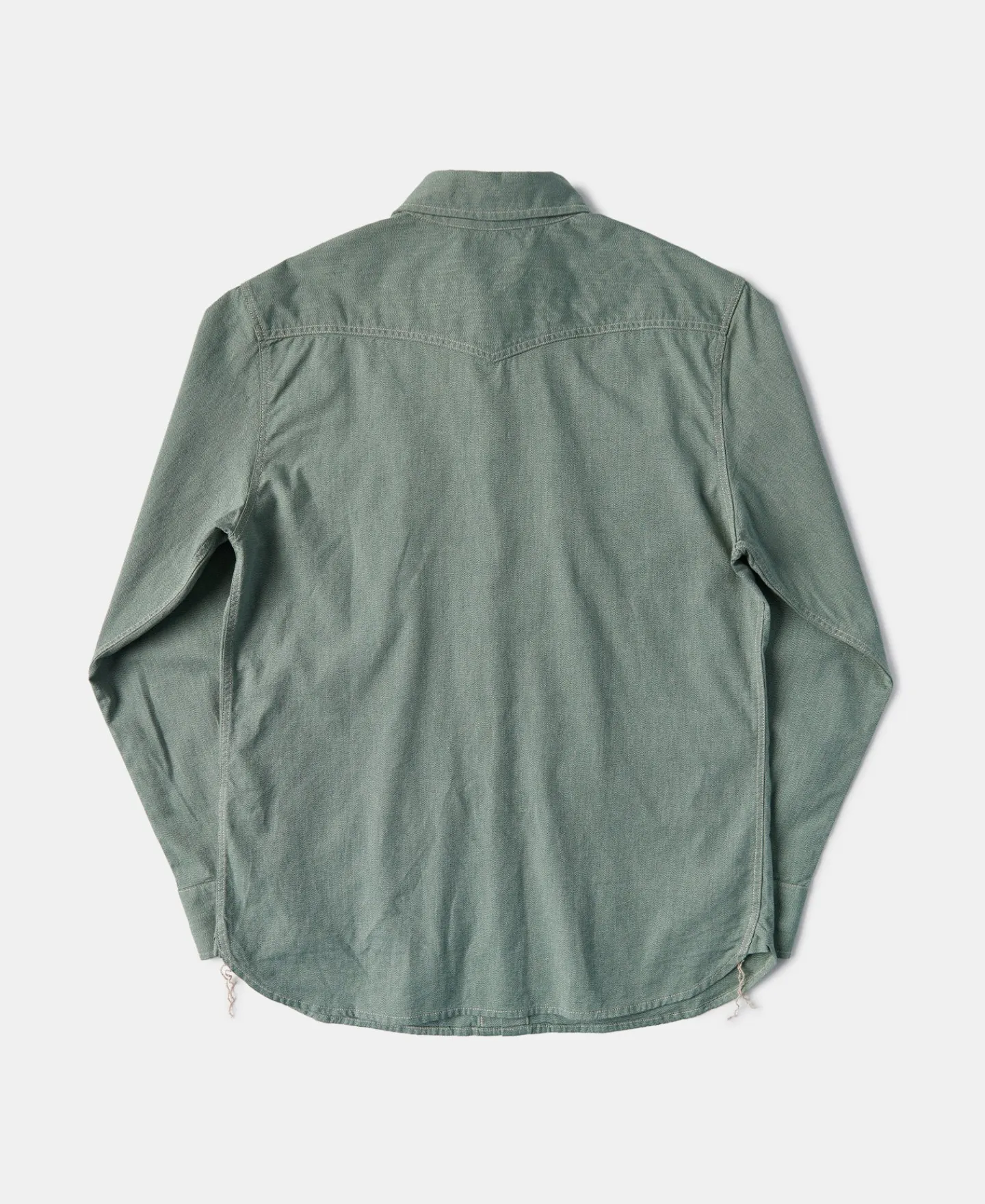 Best 1930s Jaspé Workshirt - Sage Long Sleeve Shirts | Shirts