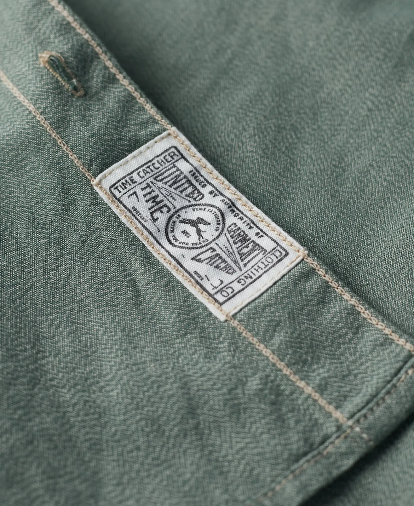 Best 1930s Jaspé Workshirt - Sage Long Sleeve Shirts | Shirts