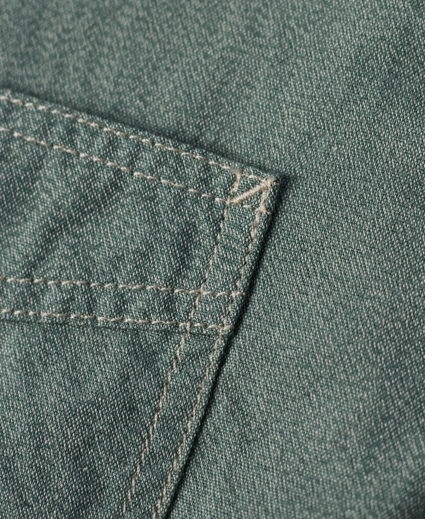 Best 1930s Jaspé Workshirt - Sage Long Sleeve Shirts | Shirts
