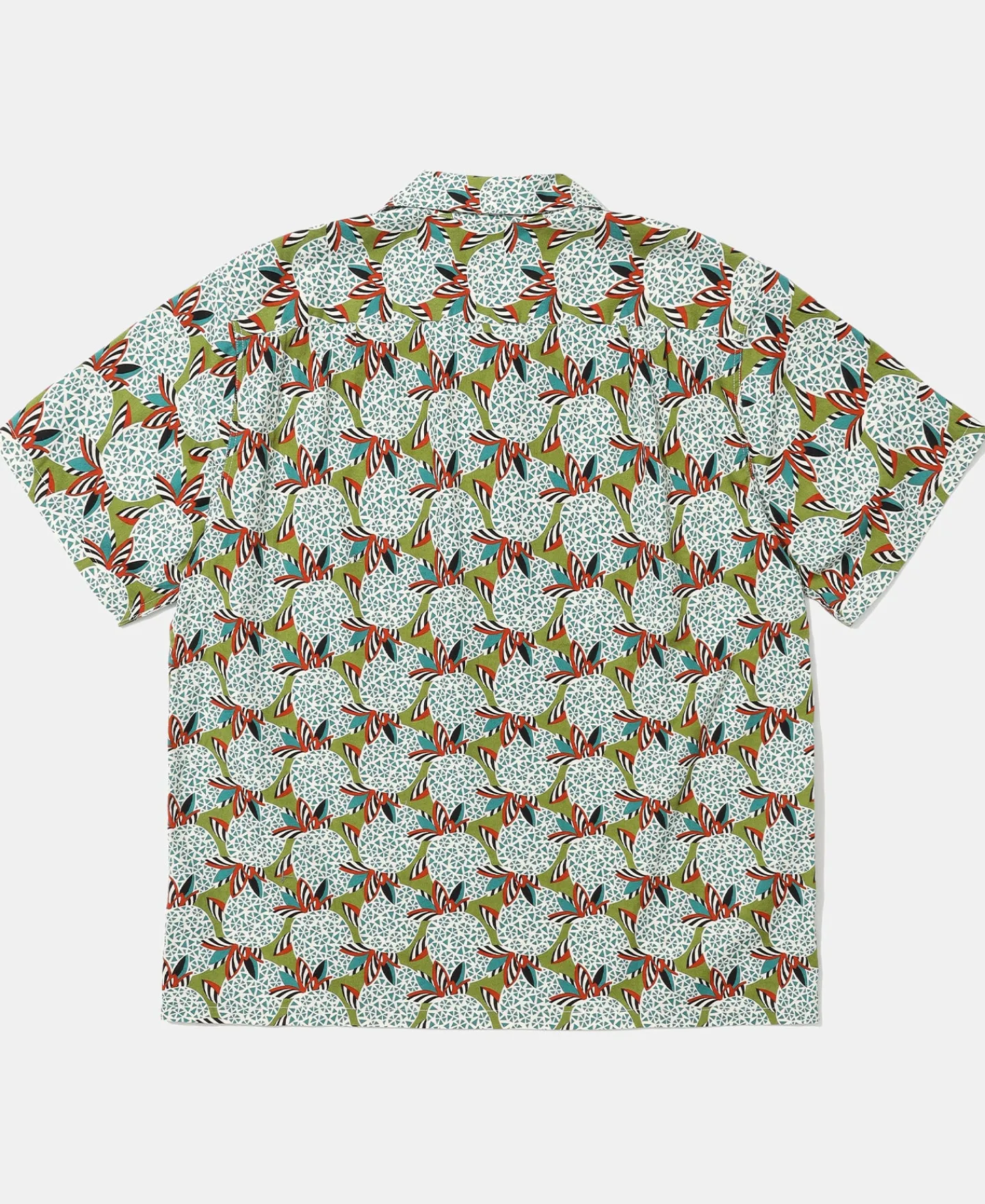 Sale 1940s Pop Art Aloha Shirt - Grass/Teal Short Sleeve Shirts | Shirts