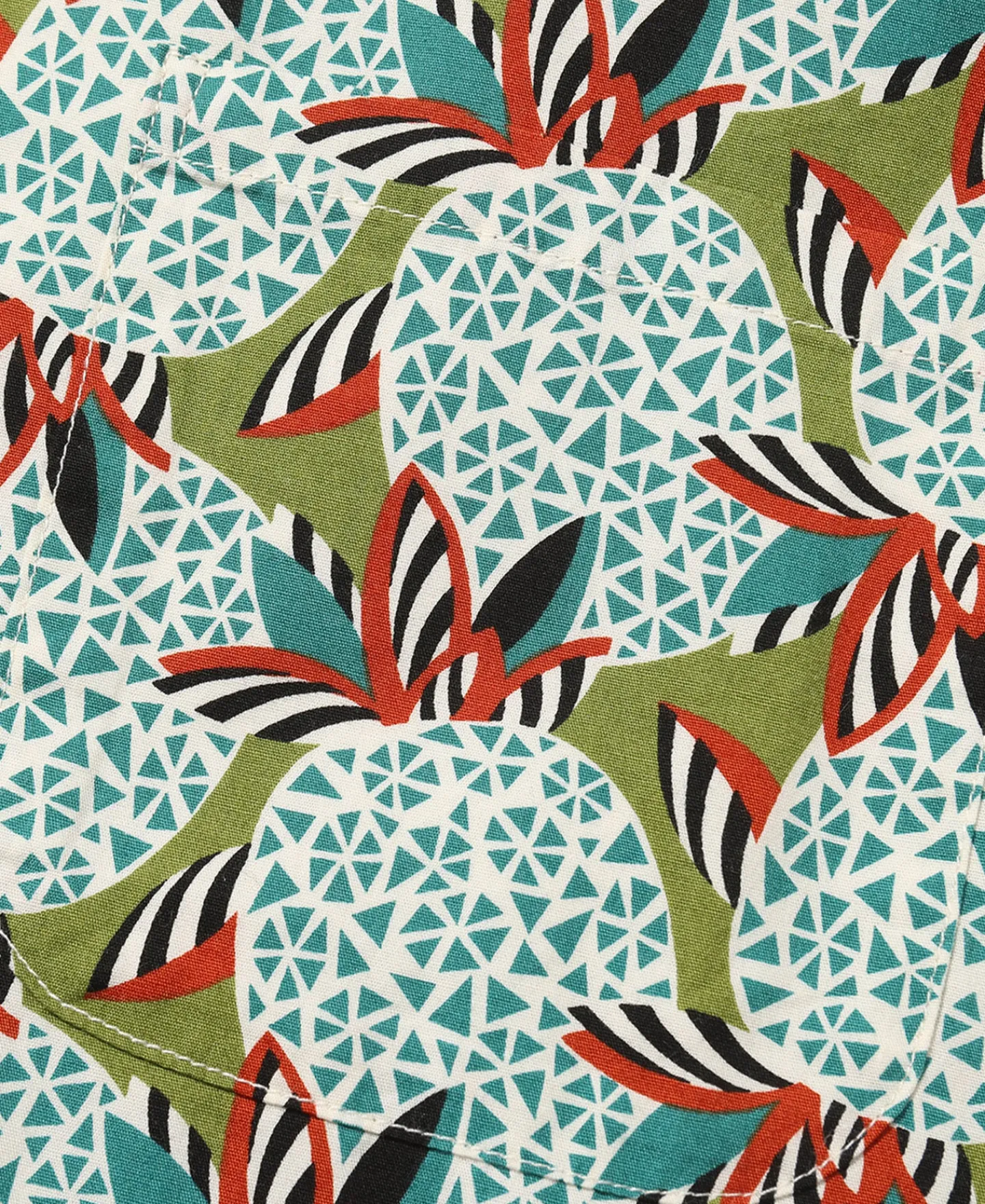 Sale 1940s Pop Art Aloha Shirt - Grass/Teal Short Sleeve Shirts | Shirts