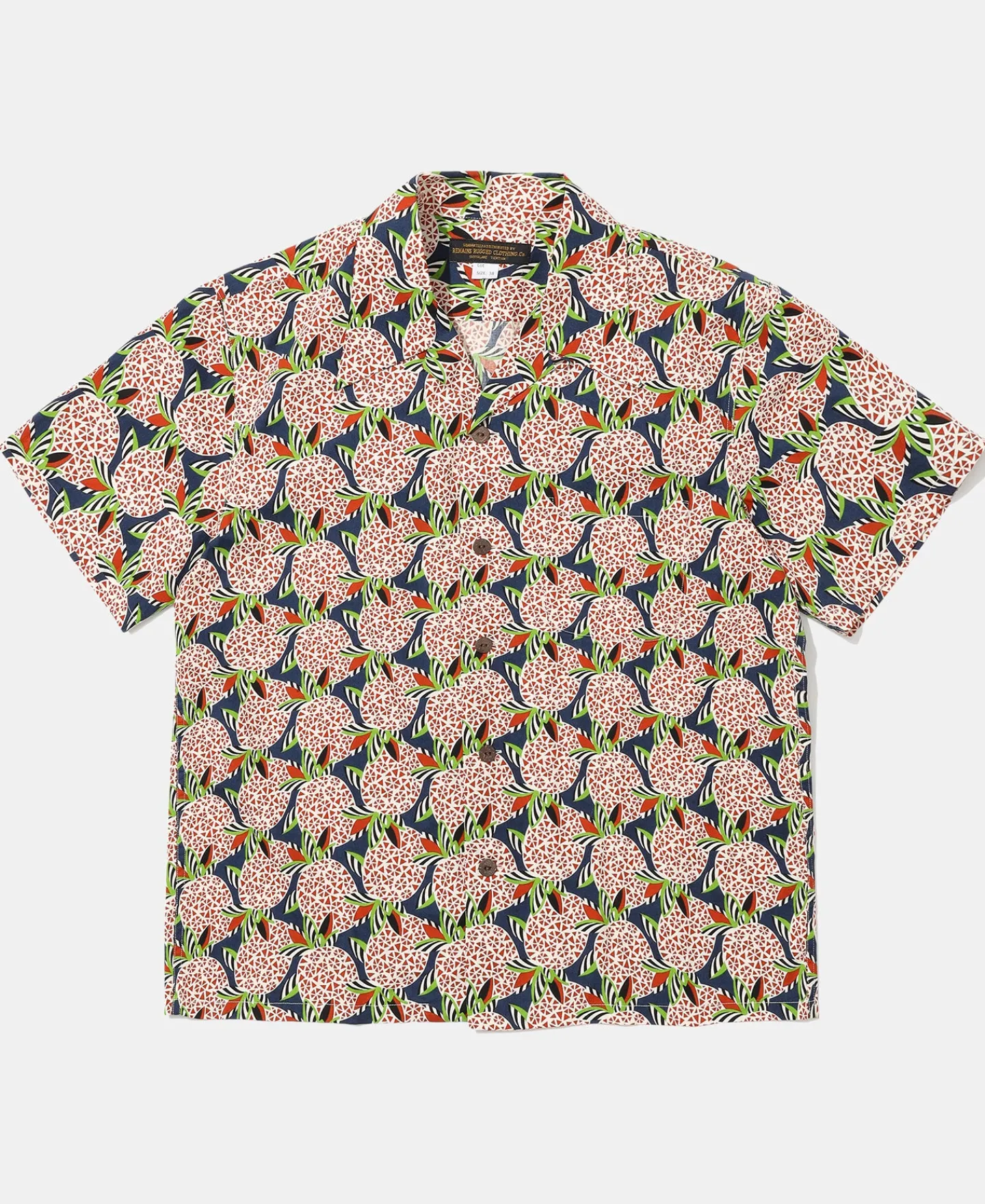 New 1940s Pop Art Aloha Shirt - Navy/Red Short Sleeve Shirts | Shirts