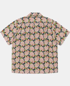 New 1940s Pop Art Aloha Shirt - Navy/Red Short Sleeve Shirts | Shirts