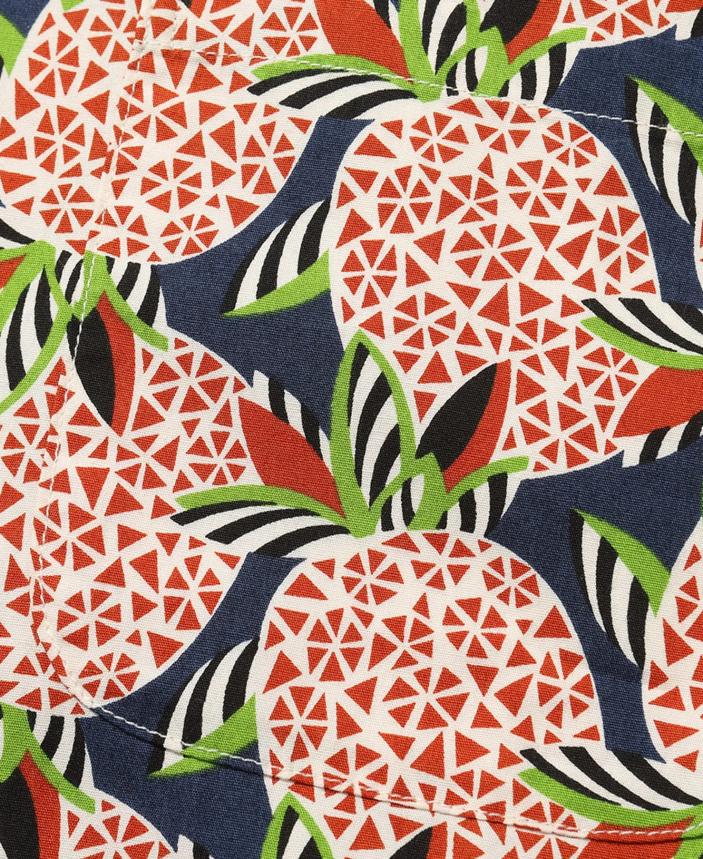 New 1940s Pop Art Aloha Shirt - Navy/Red Short Sleeve Shirts | Shirts