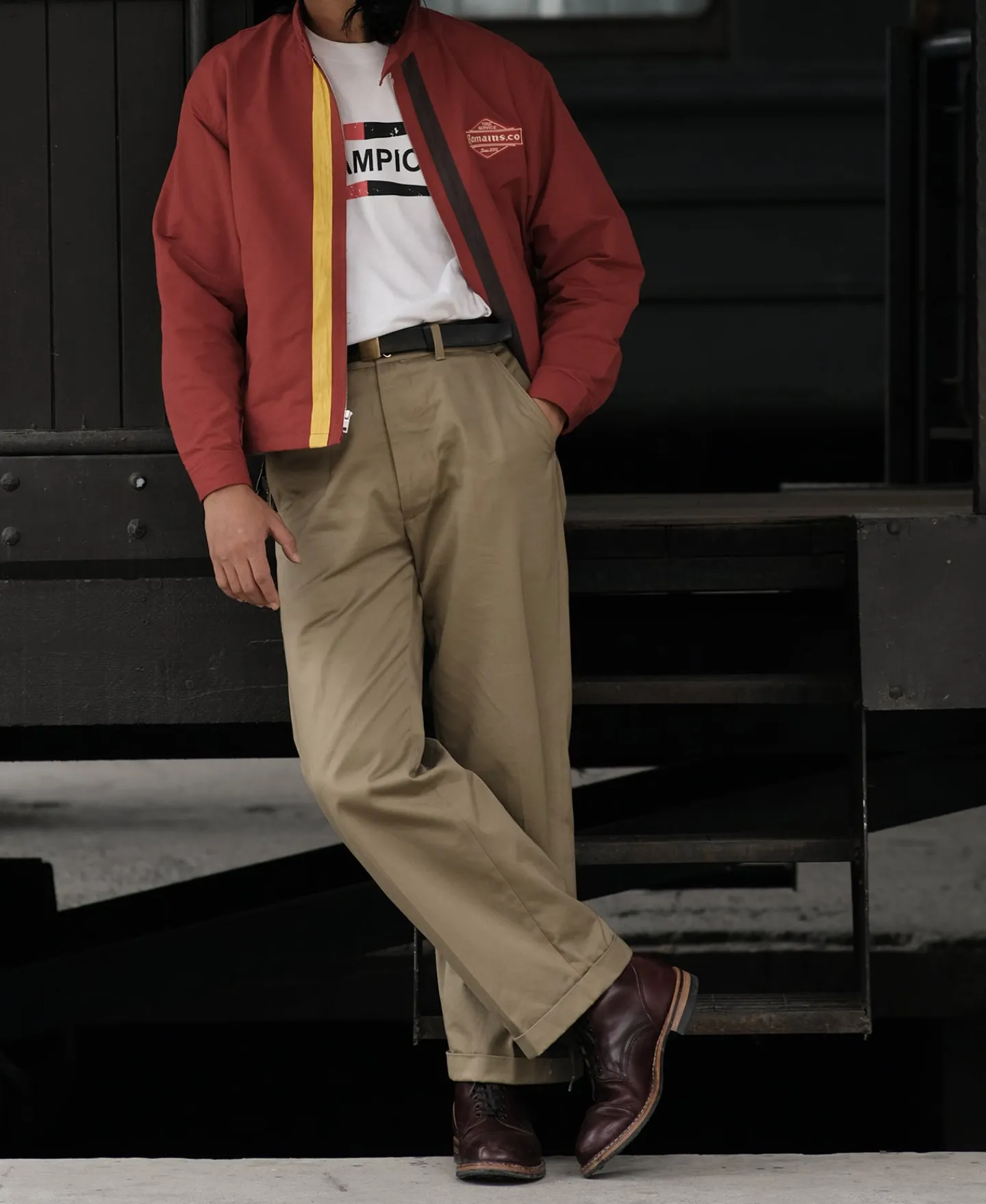 Clearance 1960s Racer Short Cut Jacket - Red Jackets&coats