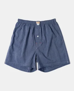 Best 1950s Retro Salt & Pepper Boxer Shorts - Royal Blue Tank Tops&vests&boxers