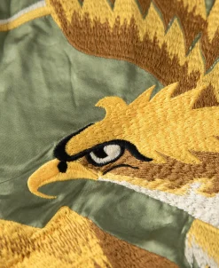 Sale 1950s Reversible Acetate Souvenir Jacket - Falcon × Tiger Jackets&coats