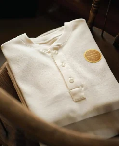 Discount 1940s Ribbed Long Sleeve Henley T-Shirt Henleys | Long Sleeve T-Shirts