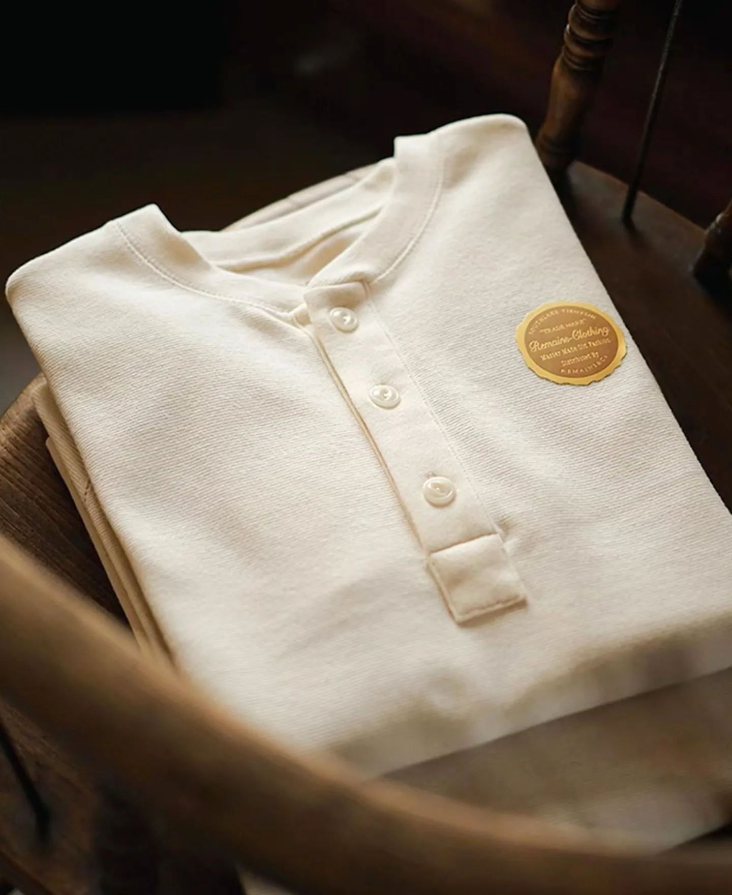 Discount 1940s Ribbed Long Sleeve Henley T-Shirt Henleys | Long Sleeve T-Shirts