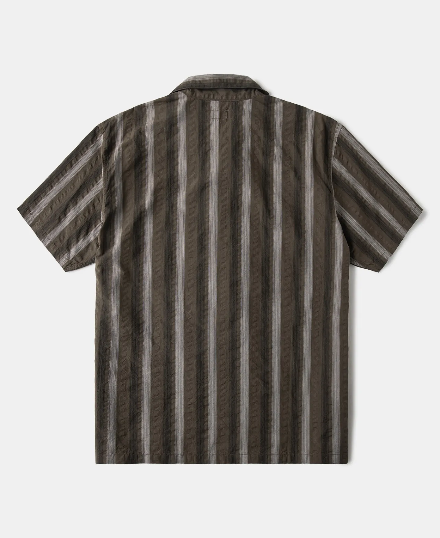Online 1940s Seersucker Stripe Shirt - Brown Short Sleeve Shirts | Shirts