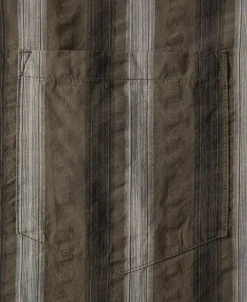 Online 1940s Seersucker Stripe Shirt - Brown Short Sleeve Shirts | Shirts
