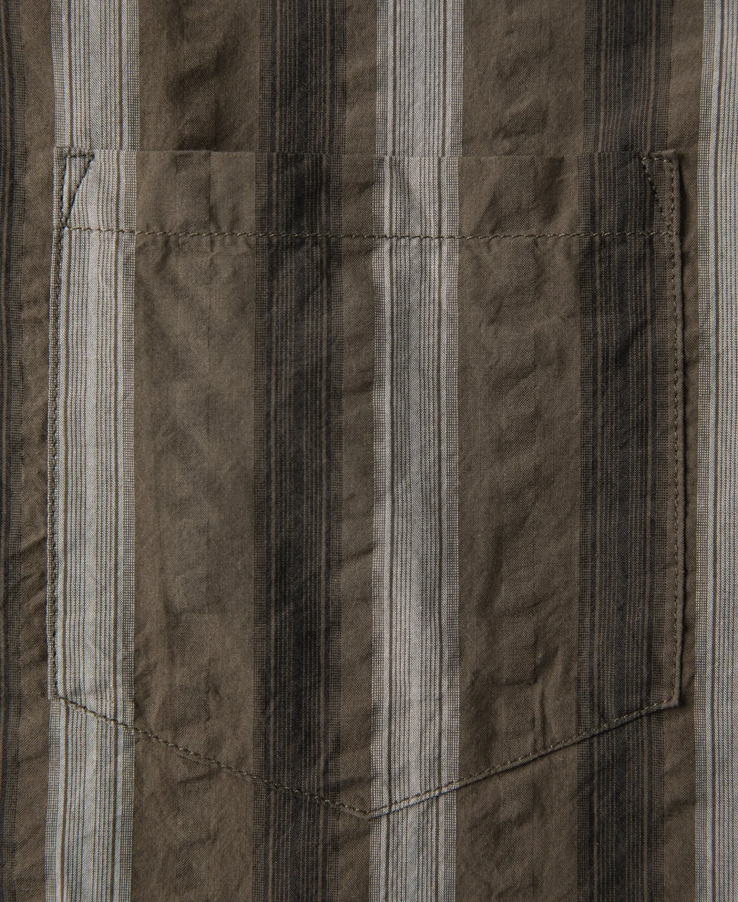 Online 1940s Seersucker Stripe Shirt - Brown Short Sleeve Shirts | Shirts