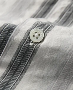 New 1940s Seersucker Stripe Shirt - White Short Sleeve Shirts | Shirts