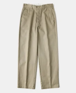 Outlet 1970s Straight-Leg Work Pants - Khaki Pants&trousers