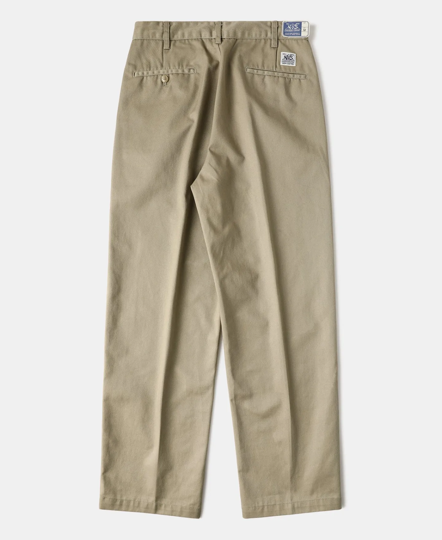 Outlet 1970s Straight-Leg Work Pants - Khaki Pants&trousers
