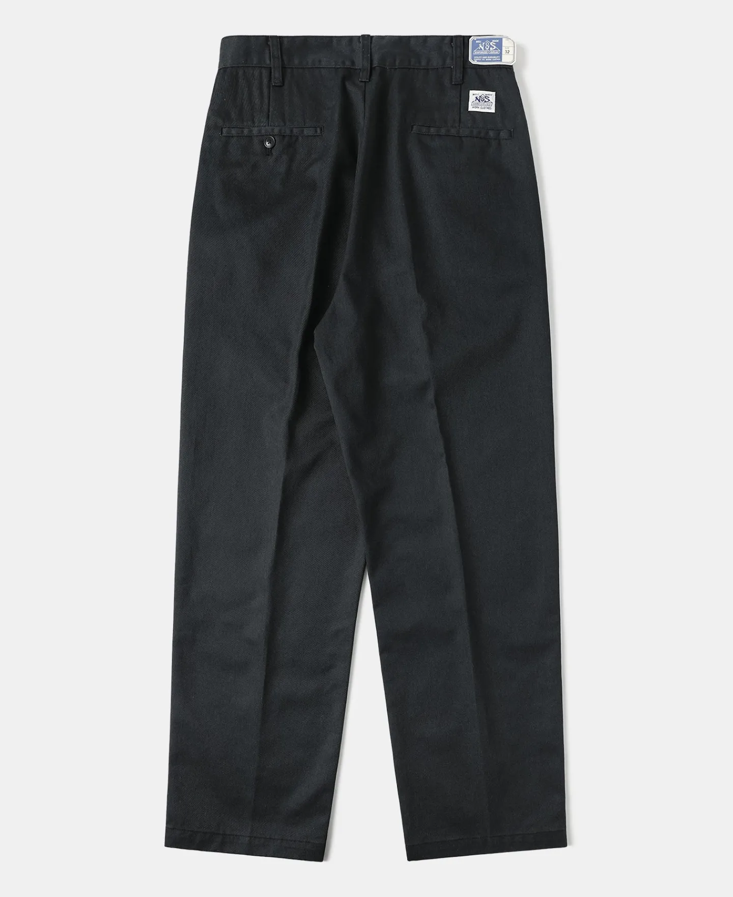 New 1970s Straight-Leg Work Pants - Black Pants&trousers