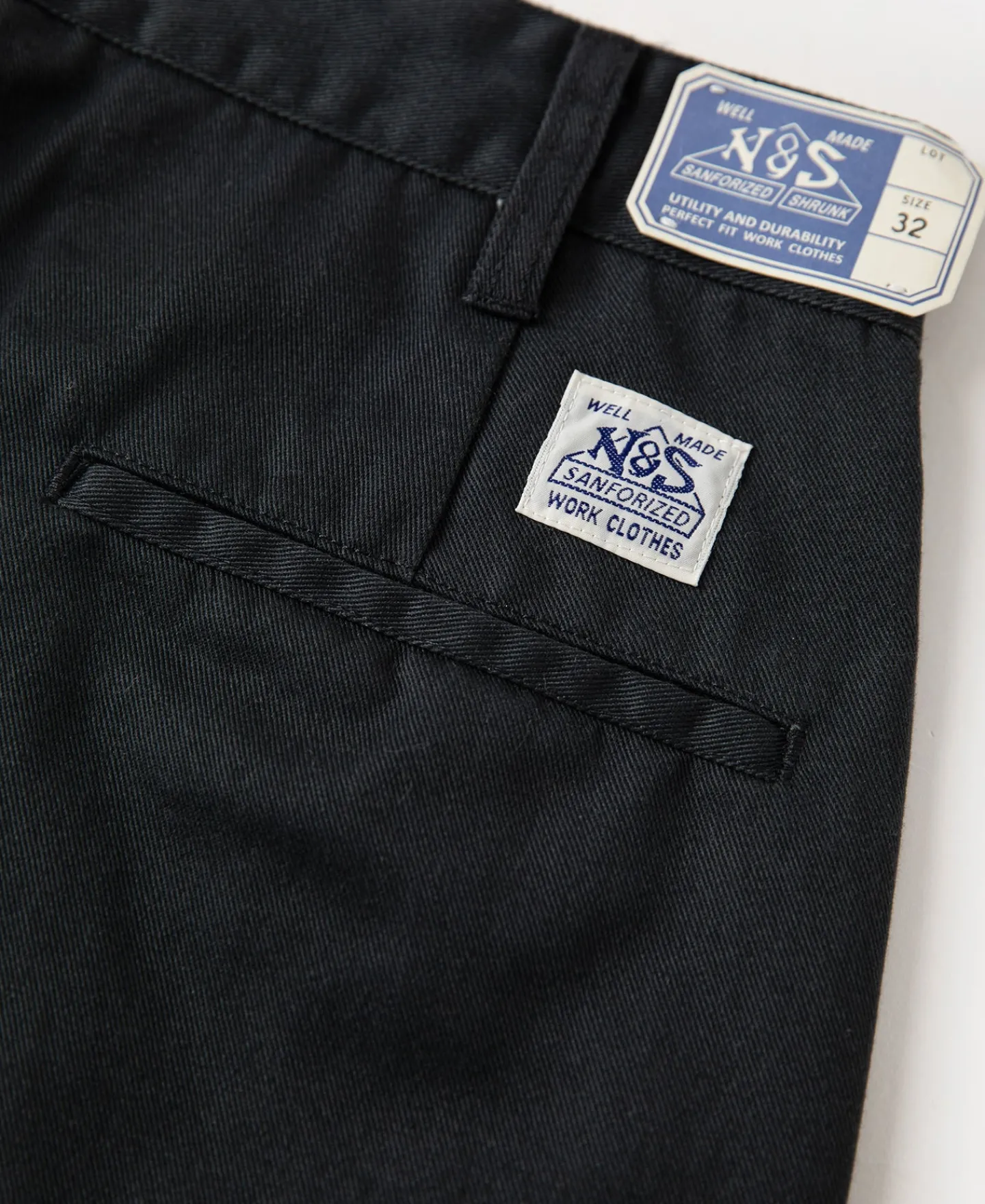 New 1970s Straight-Leg Work Pants - Black Pants&trousers