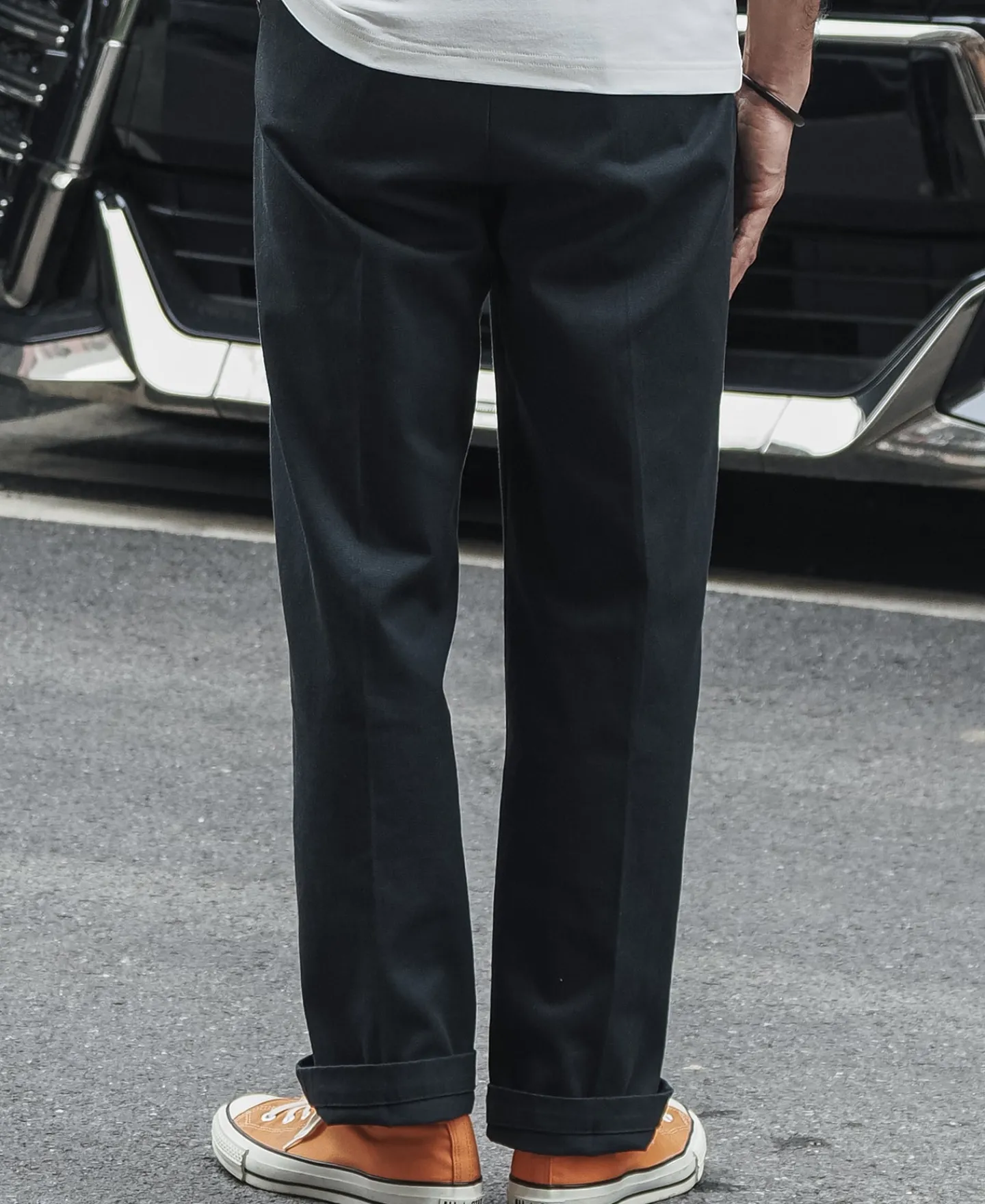 New 1970s Straight-Leg Work Pants - Black Pants&trousers
