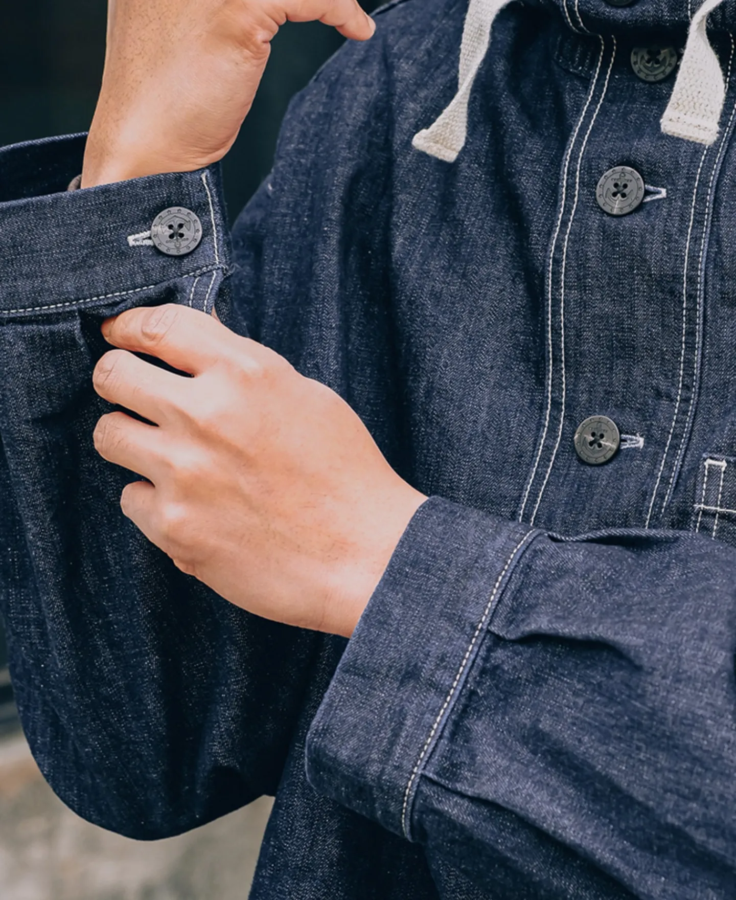 Fashion 1940s USN Denim Deck Smock - Indigo Jackets&coats | Denim Jackets