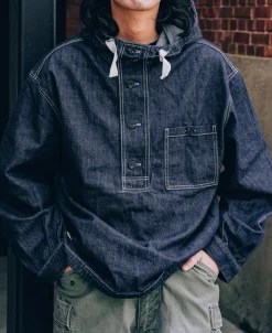 Fashion 1940s USN Denim Deck Smock - Indigo Jackets&coats | Denim Jackets