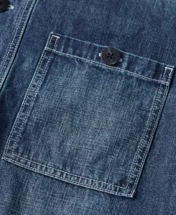 Outlet 1940s USN Denim Deck Smock - Washed Indigo Jackets&coats | Denim Jackets