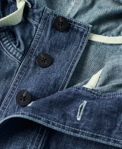 Outlet 1940s USN Denim Deck Smock - Washed Indigo Jackets&coats | Denim Jackets