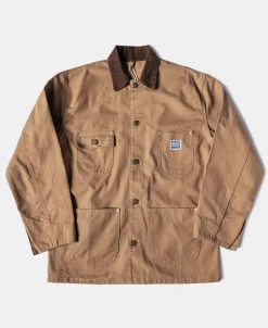Fashion 1950s Utility Chore Jacket - Light Brown Jackets&coats