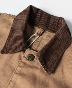 Fashion 1950s Utility Chore Jacket - Light Brown Jackets&coats