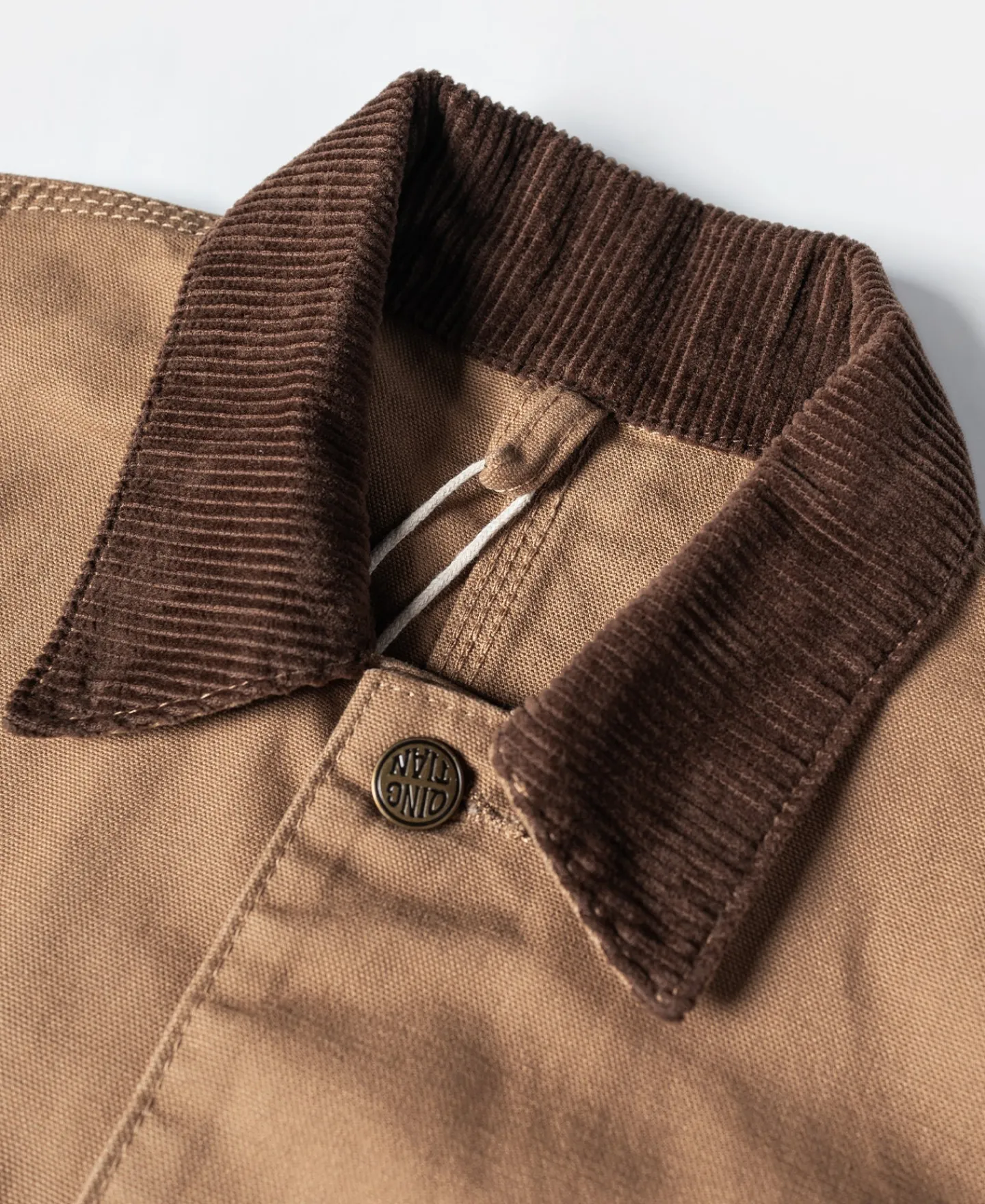 Fashion 1950s Utility Chore Jacket - Light Brown Jackets&coats