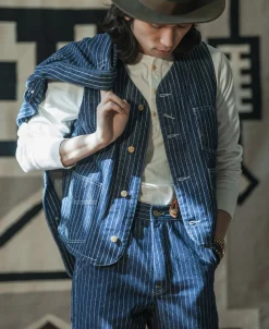 Fashion 1930s Wabash Railway Work Vest Waistcoats | Denim