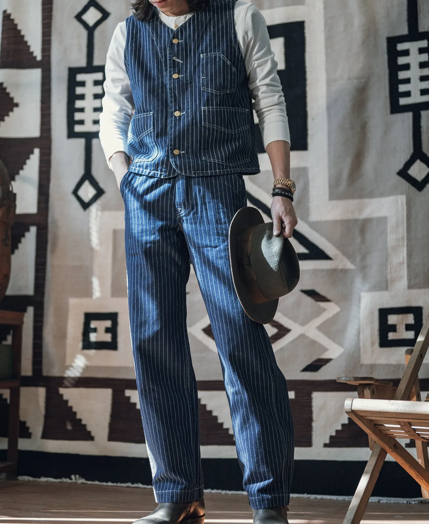 Fashion 1930s Wabash Railway Work Vest Waistcoats | Denim
