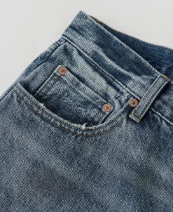 Clearance 1960s Washed Denim Trousers - Repaired Edition Jeans | Denim