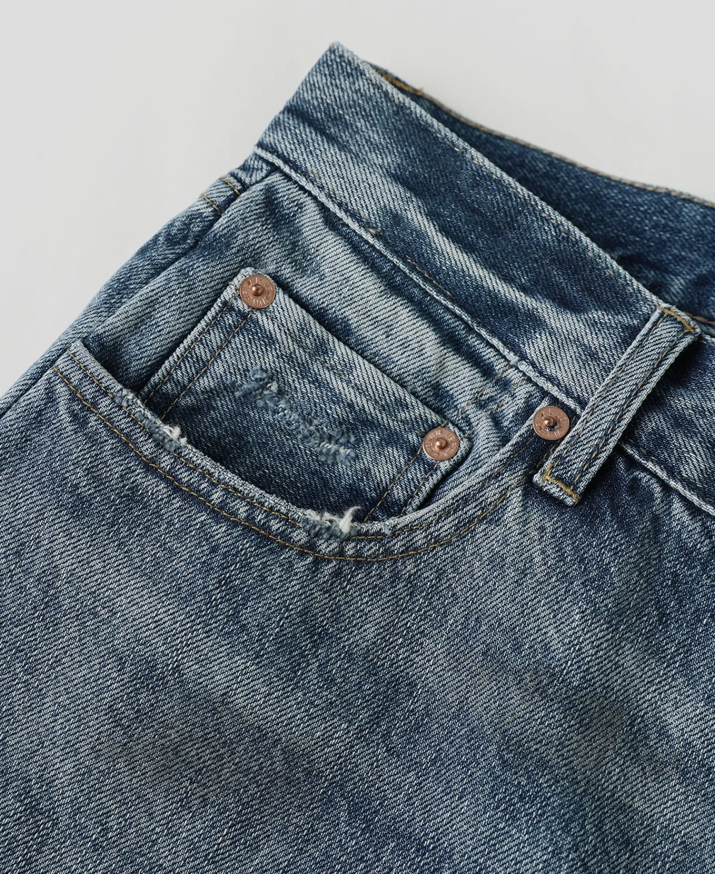 Clearance 1960s Washed Denim Trousers - Repaired Edition Jeans | Denim