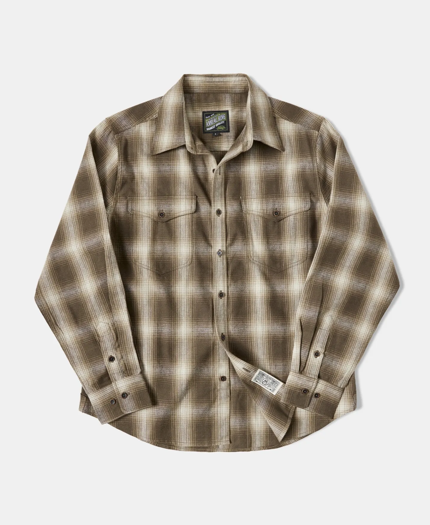 Hot 1950s Western Shadow Plaid Workshirt - Yellow Long Sleeve Shirts | Shirts