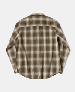 Hot 1950s Western Shadow Plaid Workshirt - Yellow Long Sleeve Shirts | Shirts