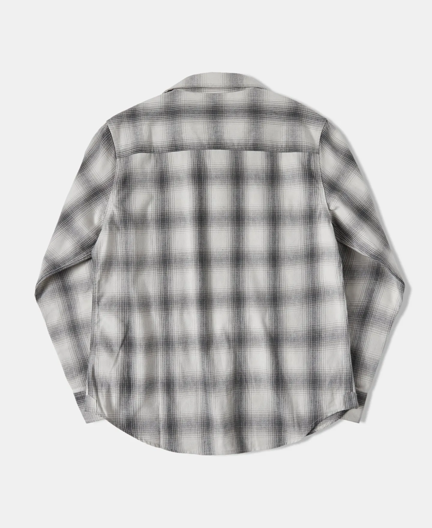 Best 1950s Western Shadow Plaid Workshirt - Gray Long Sleeve Shirts | Shirts