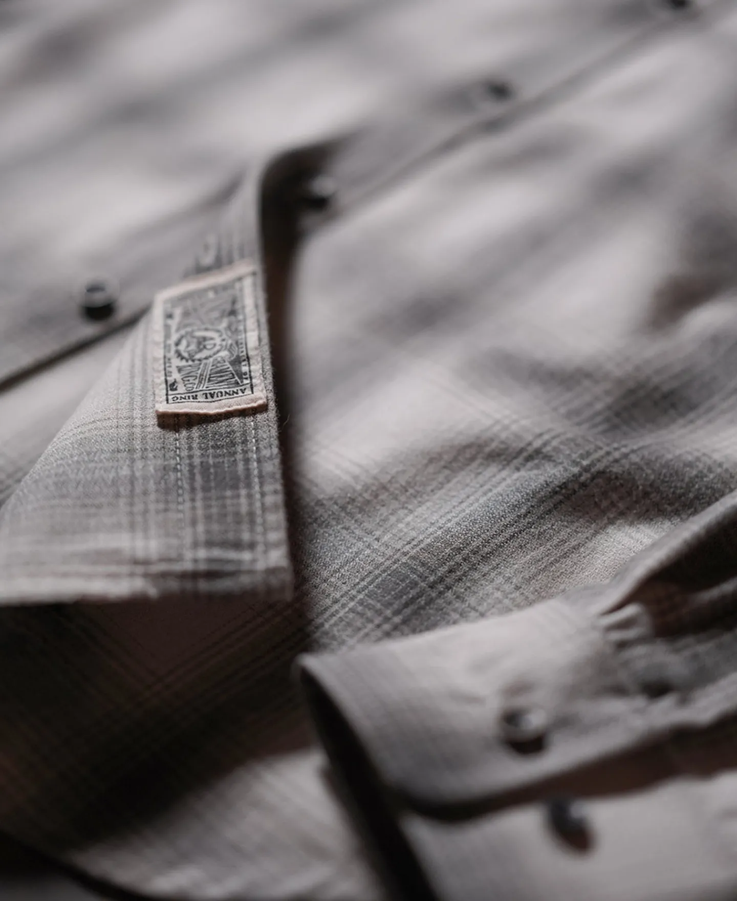 Best 1950s Western Shadow Plaid Workshirt - Gray Long Sleeve Shirts | Shirts