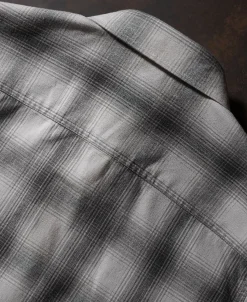 Best 1950s Western Shadow Plaid Workshirt - Gray Long Sleeve Shirts | Shirts