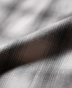 Best 1950s Western Shadow Plaid Workshirt - Gray Long Sleeve Shirts | Shirts