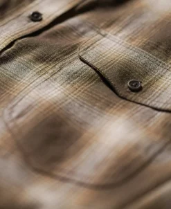 Hot 1950s Western Shadow Plaid Workshirt - Yellow Long Sleeve Shirts | Shirts