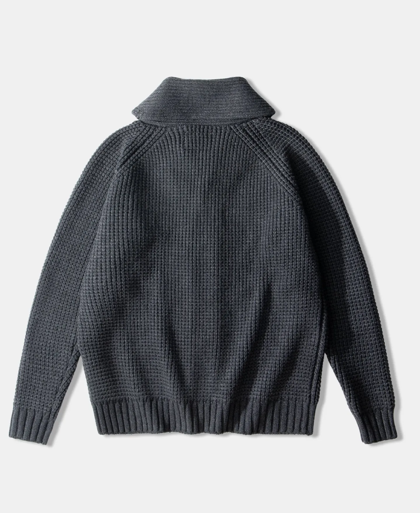 Fashion Shawl Collar Raglan Sleeve Wool Cardigan - Dark Gray Knitwear&sweaters
