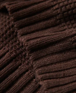Online Shawl Collar Raglan Sleeve Wool Cardigan - Dark Brown Knitwear&sweaters