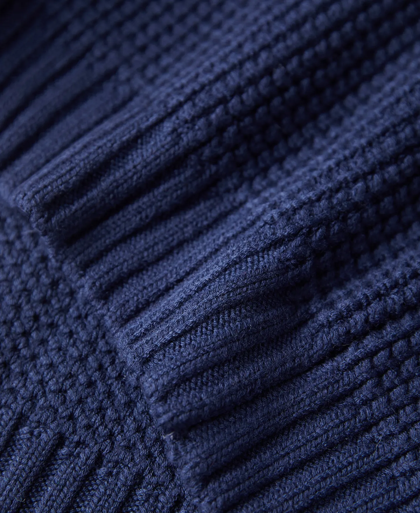 Fashion Shawl Collar Raglan Sleeve Wool Cardigan - Navy Blue Knitwear&sweaters