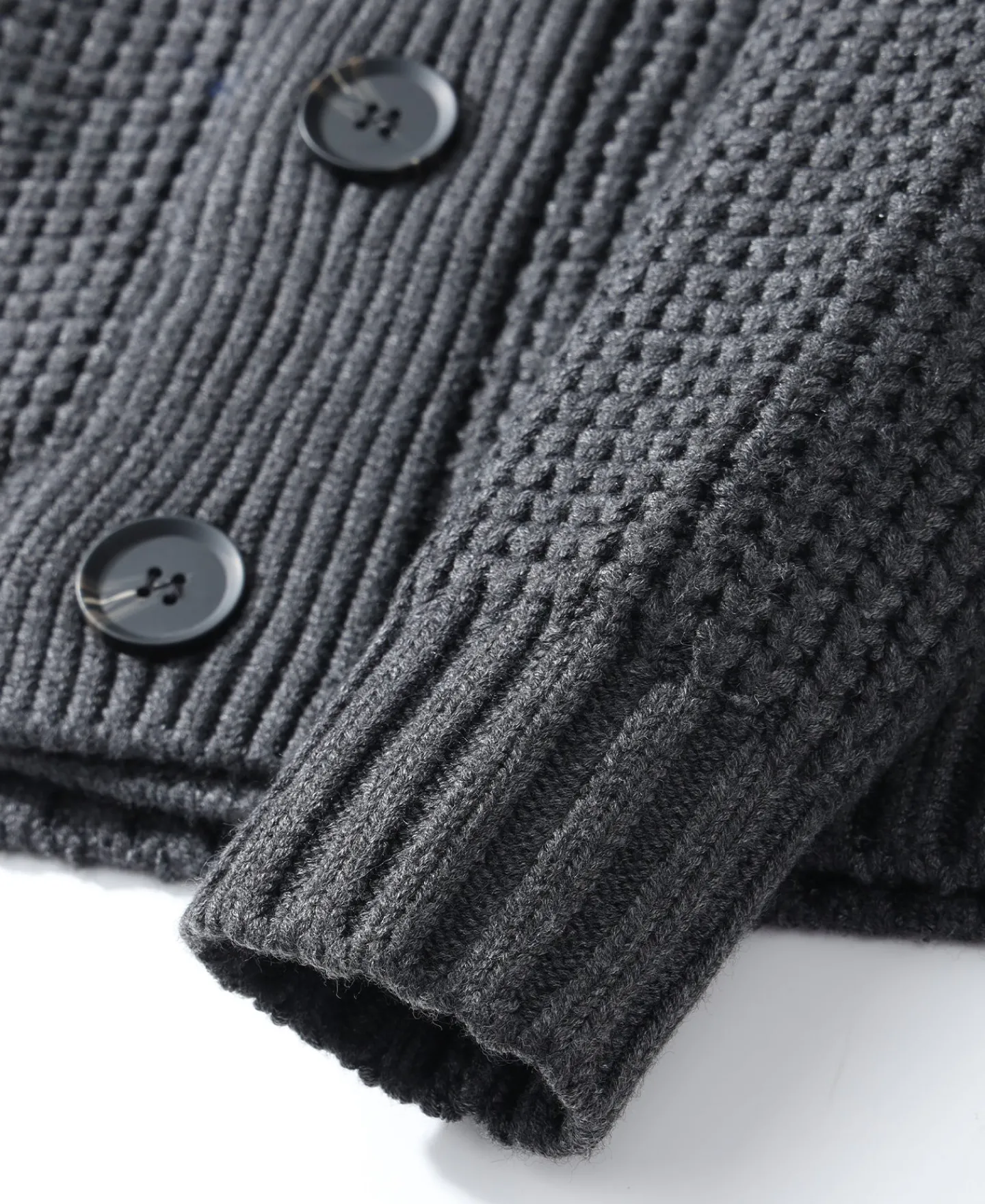 Fashion Shawl Collar Raglan Sleeve Wool Cardigan - Dark Gray Knitwear&sweaters