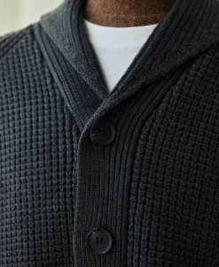 Fashion Shawl Collar Raglan Sleeve Wool Cardigan - Dark Gray Knitwear&sweaters